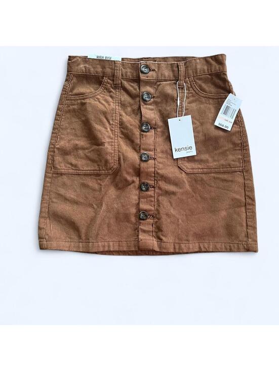 Kensie Dresses & Skirts - Kensie Brown Corduroy Button Front Mini Skirt Cottagecore Size 2
